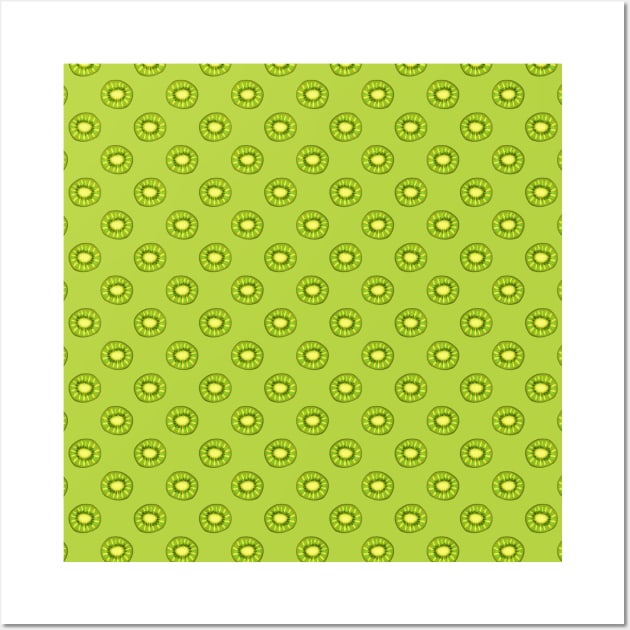 Kiwi Slices Pattern Wall Art by saradaboru